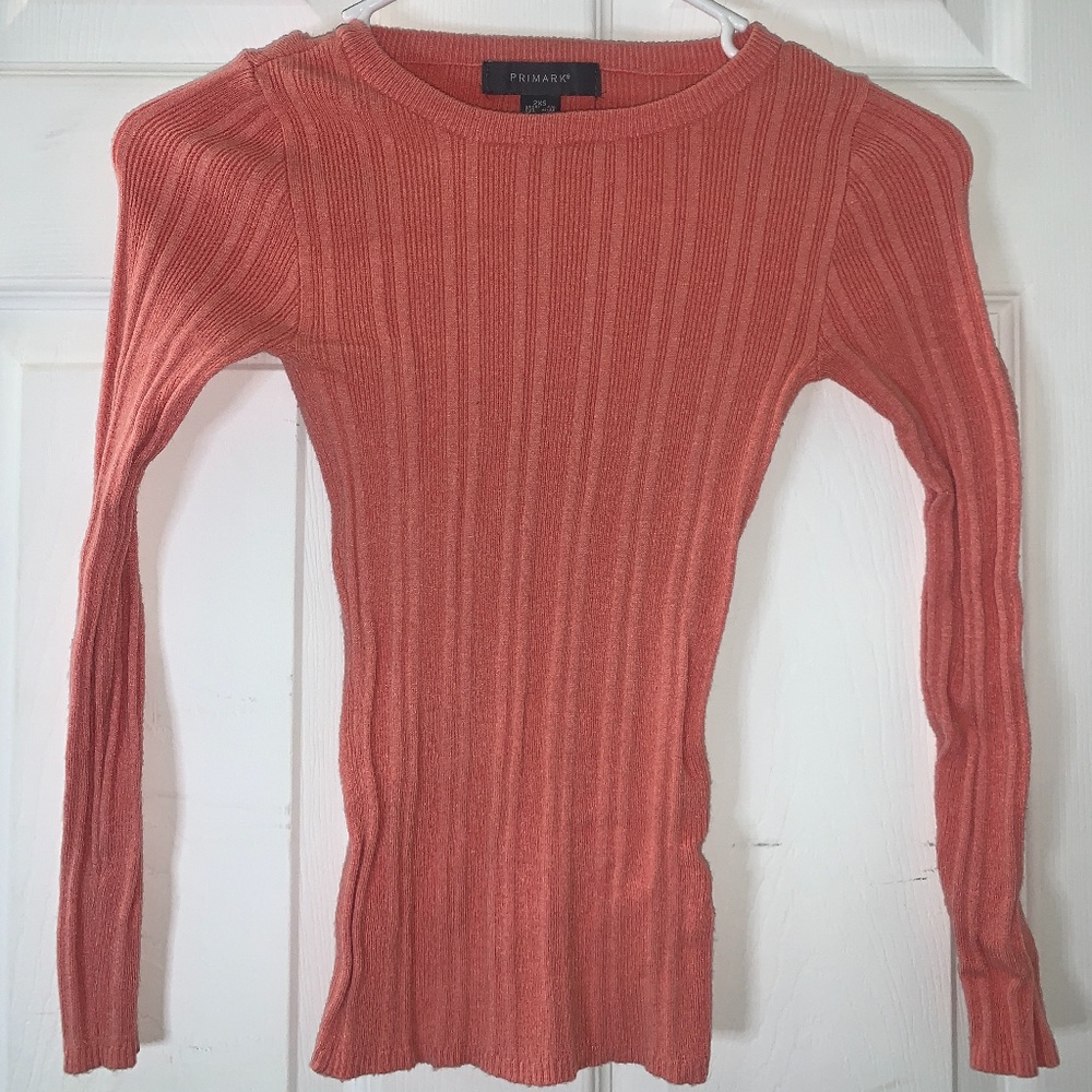 Pink ribbed Primark sweater